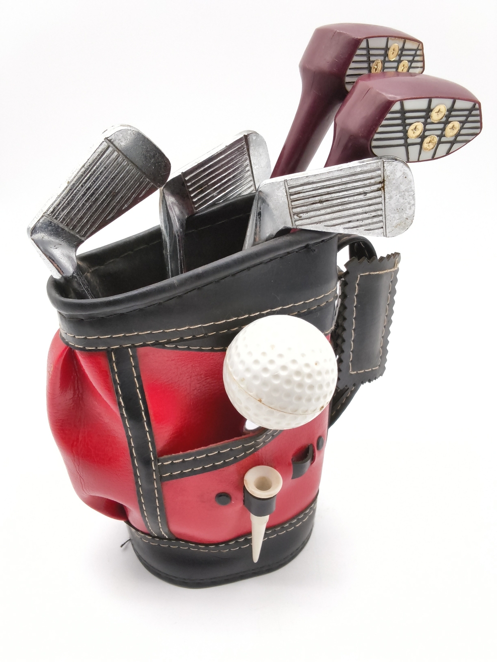 Vintage Novelty Golf Bag Bar Tool Set Mid Century - Japan